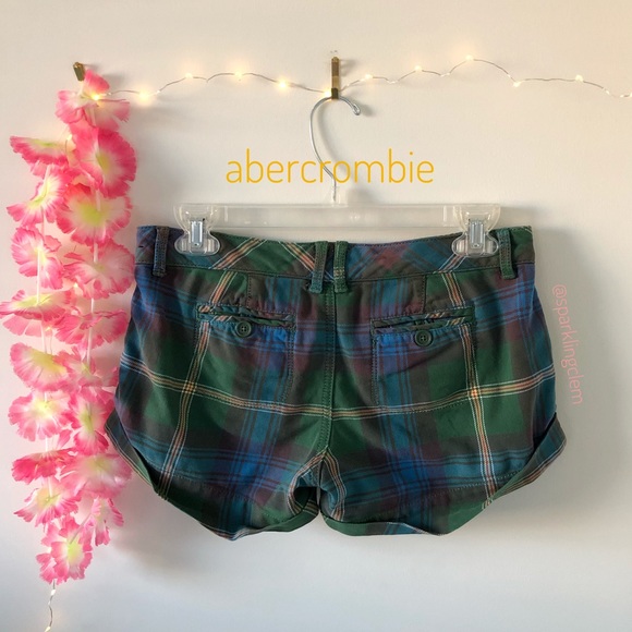 abercrombie New York green plaid 4 pocket … - Picture 2 of 5